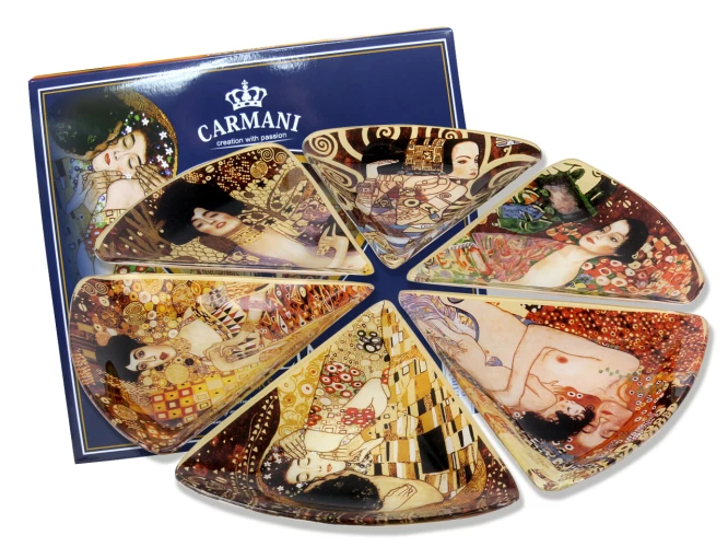 Набор из 6 тарелочек по мотивам работ Г. Климта 